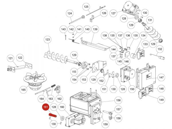 Rika Induo II Kupplung Kipprostmotor | Z34467 | Splitzeichnung Nr. 161