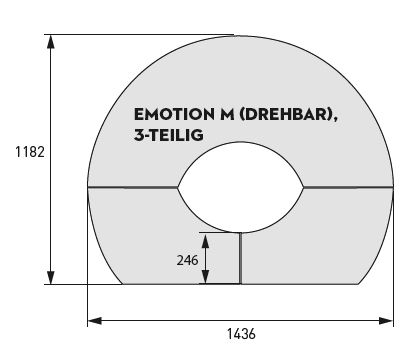 Original Skantherm Emotion M Vorlegeplatte | 3-teilig | Glasstärke 6 mm | Kanten poliert