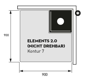 Skantherm Elements 2.0 Vorlegeplatte, Kontur 3 | Glasstärke 6 mm | Kanten poliert