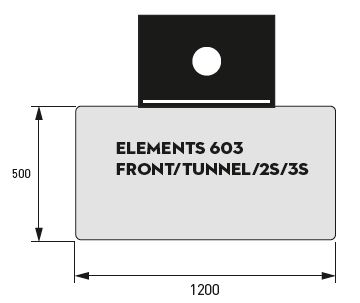 Skantherm Elements 603 Tunnel Vorlegeplatte | Glasstärke 6 mm | Kanten poliert