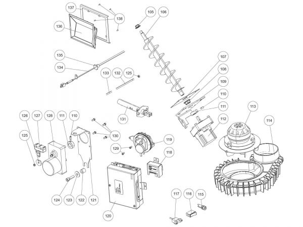 Original Rika Sumo Zusatzplatine Motor, inklusive Kabel | B16030 | Splitzeichnung Nr. 118