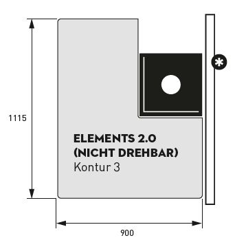 Skantherm Elements 2.0 Vorlegeplatte, Kontur 7 | Glasstärke 6 mm | Kanten poliert
