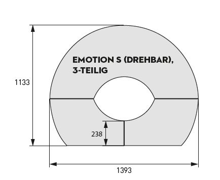 Original Skantherm Emotion S Vorlegeplatte | 3-teilig | Glasstärke 6 mm | Kanten poliert