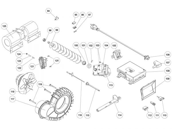 Original Rika Interno Zusatzplatine Motor, inklusive Kabel | B16030 | Splitzeichnung Nr. 105