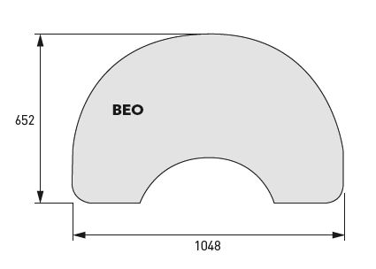 Skantherm Beo 5 KW Beo Vorlegeplatte | Glasstärke 6 mm | Kanten poliert
