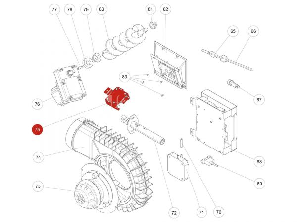 Rika Kapo Zusatzplatine Motor inkl. Kabel | B16030 | Splitzeichnung Nr. 75